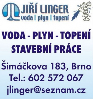 Jiří Linger - instalatérské, topenářské a výkopové práce, prodej materiálu, údržba objektů Brno