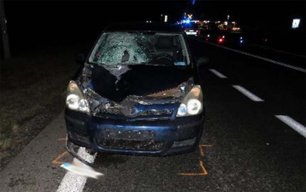 Řidič Toyoty vlivem špatné viditelnosti srazil chodce, který na místě zemřel