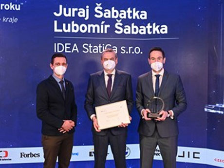 Ocenění EY Podnikatel roku Jihomoravského kraje získali vývojáři z brněnské společnosti IDEA StatiCa