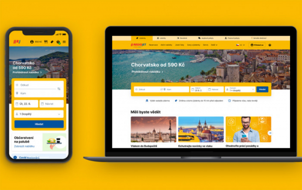 RegioJet spouští nový web a prodejní aplikaci, k vývoji přispěli samotní uživatelé 