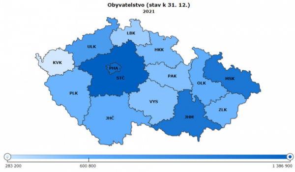 ČSÚ: Kraje pohledem statistiky